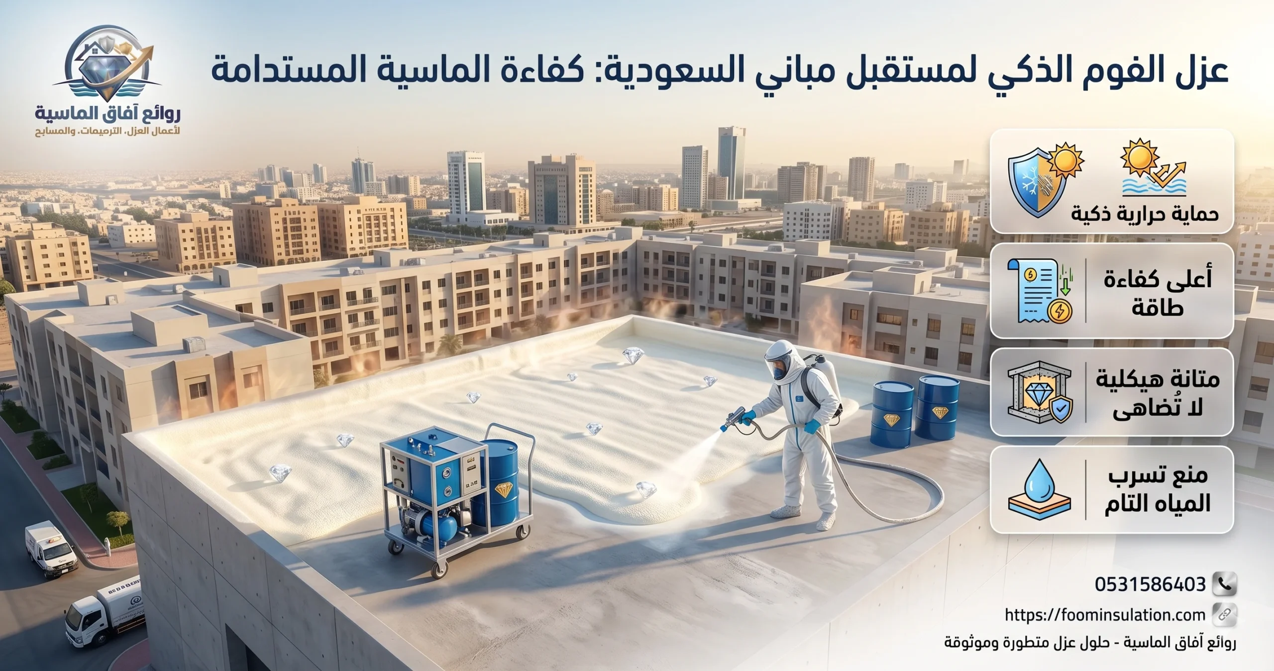 تنفيذ وتطبيق شركة عزل فوم بينبع النخيل بمعايير 2026