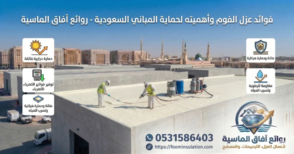 فوائد عزل الفوم وأهميته لحماية المباني السعودية - روائع آفاق الماسية